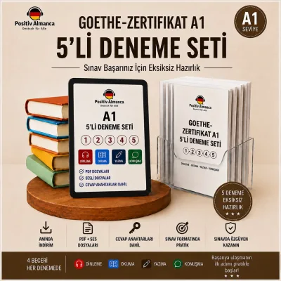 Goethe A1 Almanca 5’li Deneme Seti – PDF ve Ses Dosyaları